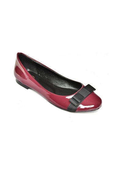Fox Shoes S726019508 Bordo Rugan Kadın Babet Bordo
