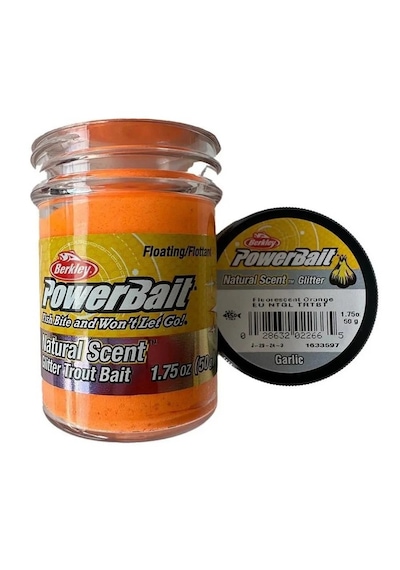Berkley Powerbait Naturel Garlic Simli Alabalık Hamuru Orange