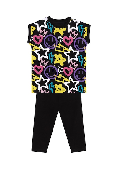 Denokids Mushi Street Style Kız Çocuk T-shirt Tayt Takım Çok Renkli Denokids Mushi Street Style Kız Çocuk T-shirt Tayt Takım Çok Renkli