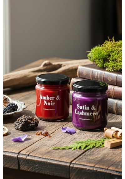 Rakle Glam Gümüş 4'lü Kavanoz Mum Seti Mor - Kırmızı 110 Gr Diğer