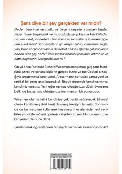 Şans Faktörü: Şansınızı ve Hayatınızı Değiştirecek Dört Basit İlk