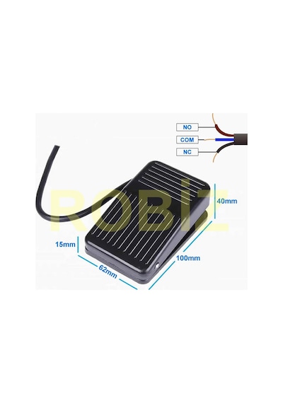 Pedal Ayak Butonu Kaydırmaz Ac 250v 10a No Nc Spdt Push Anlık Ayak Kontrollü Anahtar Switch