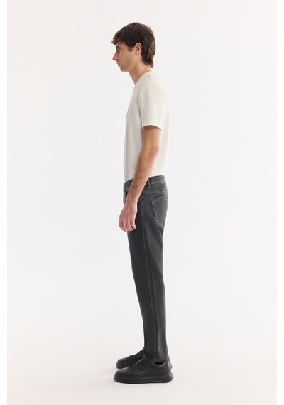 Avva Erkek Haki Eskitme Yıkamalı Pamuklu Elastan Madrid Comfort Slim Fit Jean Pantolon A61y3520