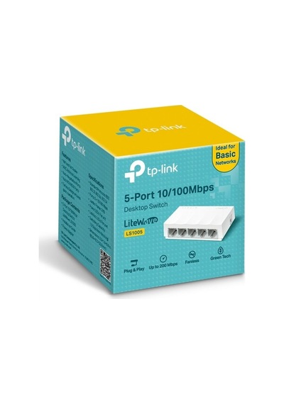TP-LINK LS1005 5 PORT 10/100 YONETILEMEZ DES  TOP SWITCH PLASTİK