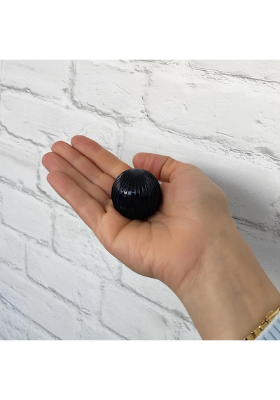 15 Adet Sert Plastik Düğme Yuvarlak Top Çizgili Siyah Dolap Mobilya Mutfak Dolabı Çekmece Kulbu Kulpu Kulplar