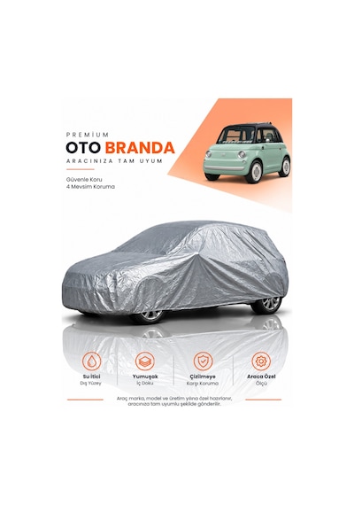 Fiat Topolino 2024-2026 Hatchback Uyumlu Araba Brandası Oto Branda Araba Örtüsü Araç Çadırı