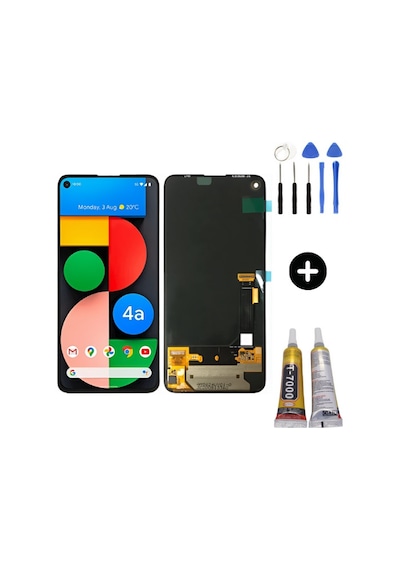 Google Pixel 4a 5g G025e G025h G6qu3 G025l G025ı Uyumlu Lcd Ekran Dokunmatik + Montaj Seti