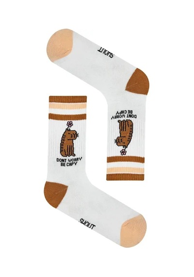 Shout Unisex Dont Worry Be Capy One Size Sock-dontworrysock
