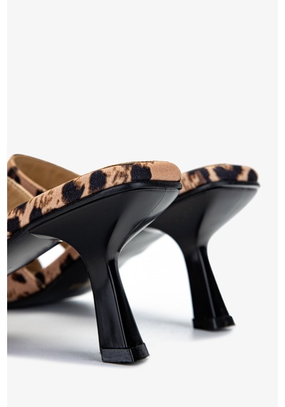 Valmenti Kadın Vegan Leopar Topuklu Terlik 1063 23420 Bn Trlk Y25 Leopar Leopar