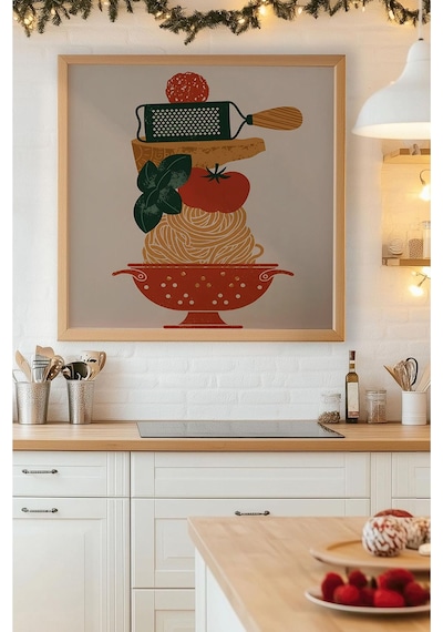 Ahşap Çerçeveli Mdf Kare Tek Tablo Kendi Tablo Setinizi Oluşturacağınız Liste Mutfak03 42 X 42 Çerçeveli Tx1185
