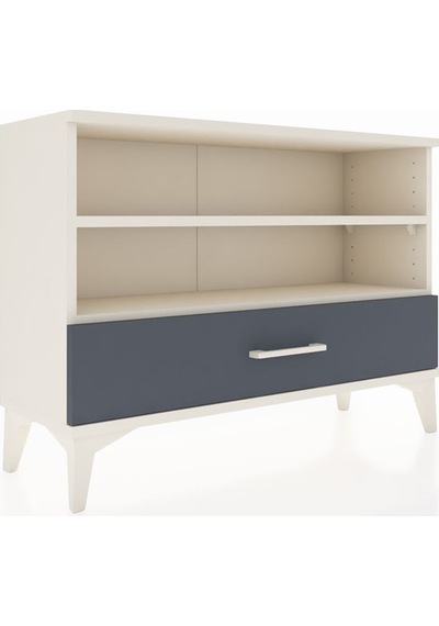 Arges Şifonyer 2 Raflı Tek Çekmeceli 88x30x64 Aytaşı-antrasit Aytaşı