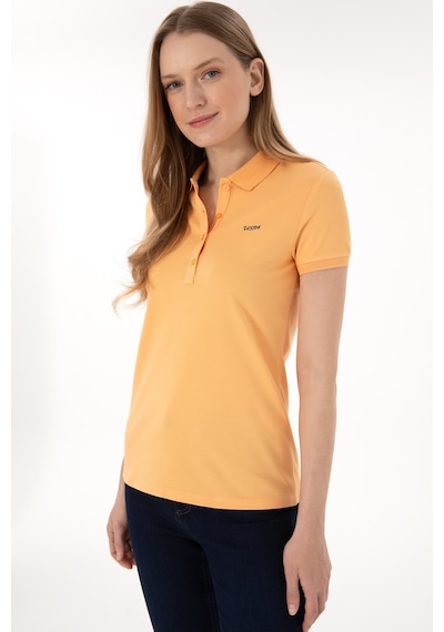 U.S. Polo Assn. Kadın Turuncu Basic Polo Yaka Tişört 50305764-VR202 U.S. Polo Assn. Kadın Turuncu Basic Polo Yaka Tişört 50305764-VR202