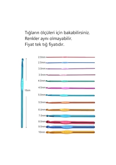 Tuhafiyecimiz 2.5 Numara Gagalı Örgü Tığı - No: 2,5 ( Bir Adet )