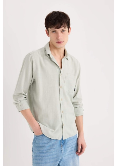 DeFacto %100 Pamuk Regular Fit Basic Düz Uzun Kollu Gömlek D7079AX25SPGN1255 DeFacto %100 Pamuk Regular Fit Basic Düz Uzun Kollu Gömlek D7079AX25SPGN1255