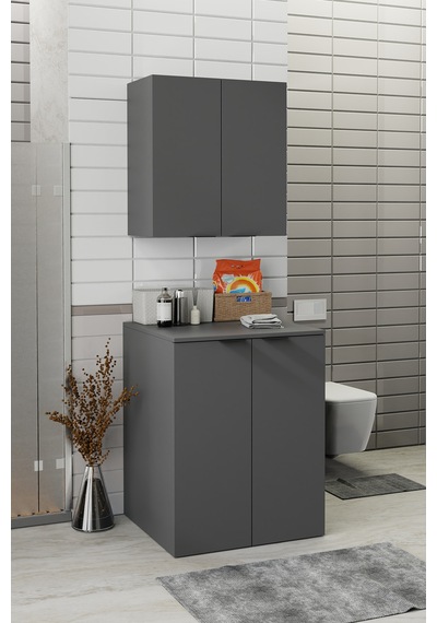 Biani Fix Arya Ve Loft Uyumlu Çamaşır Makinesi Dolabı Renk Mat Gri Biani Fix Arya Ve Loft Uyumlu Çamaşır Makinesi Dolabı Renk Mat Gri