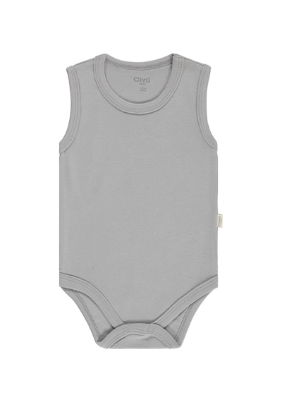 Civil Baby 5 Li Basıc Sıfır Kol 0-36 Ay Çıtçıtlı Badi - Kırmızı Mercan
