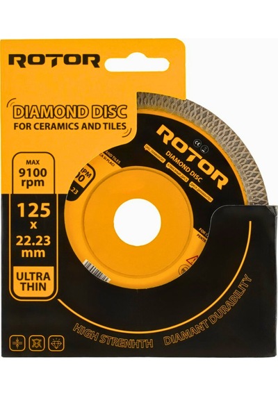 Rotor 125x22,23 Mermer Ahşap Granit Demir Fayans Kesme Disk Ful Set 11 Parça