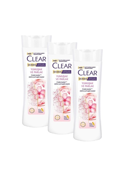 Women Kepeğe Karşı Etkili Şampuan Yumuşak Ve Parlak 350 Ml 3 Paketi