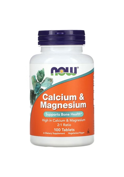 Now Foods, Calcium Kalsiyum & Magnesium Magnezyum , 100 Tablet