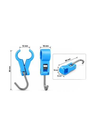 Sunup Sn-38119 Yuvarlak Kelepçe Askı 80x12x18mm 4'lü Paket