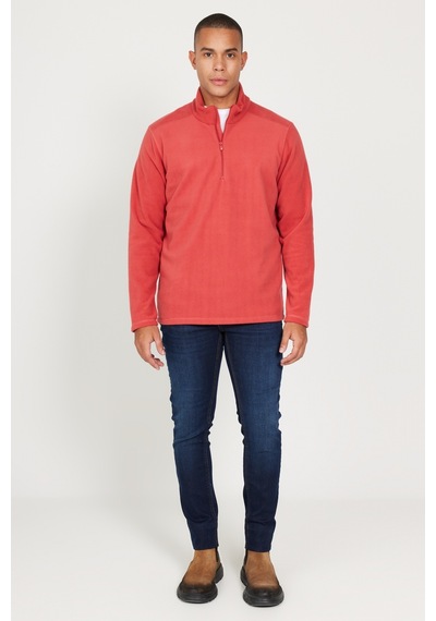 AC&Co / Altınyıldız Classics Anti-pilling Tüylenme Yapmayan Standart Fit Dik Yaka Polar Erkek Sweatshirt Mercan AC&Co / Altınyıldız Classics Anti-pilling Tüylenme Yapmayan Standart Fit Dik Yaka Polar Erkek Sweatshirt Mercan