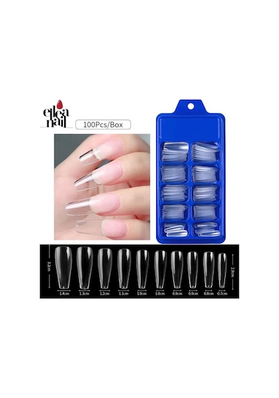 Ellea Nail Balerın Takma Tırnak 100'lü Şeffaf Renk