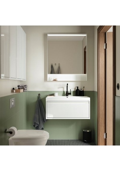 Ikea Ängsjön Lavabo Dolabı, Parlak Cila Beyaz, 80x48x33 Cm, 1 Çekmeceli