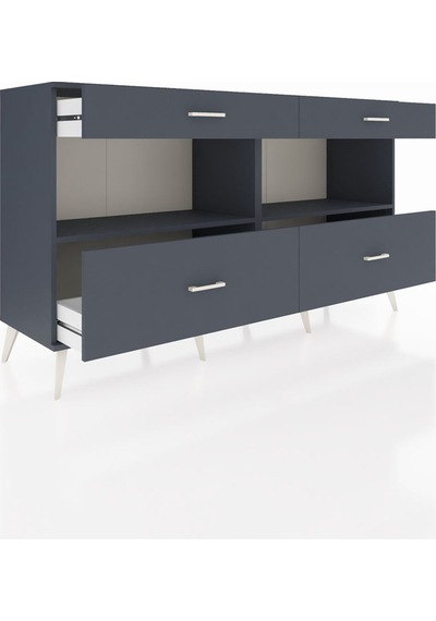 Hyperion Konsol 2 Raflı 4 Çekmeceli 176x44x99 Antrasit-antrasit Antrasit-antrasit Hyperion Konsol 2 Raflı 4 Çekmeceli 176x44x99 Antrasit-antrasit Antrasit-antrasit