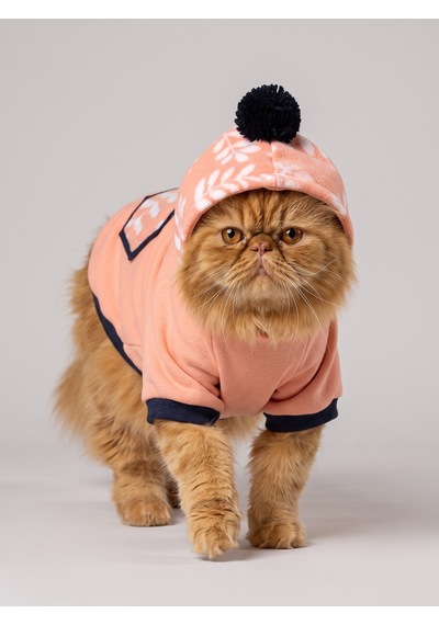 Apeachy Pink Kedi Polar Sweatshirt Sıcak Tutan Yumuşak Kedi Kıyafeti Apeachy Pink Kedi Polar Sweatshirt Sıcak Tutan Yumuşak Kedi Kıyafeti