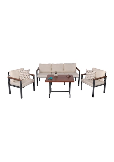 Neokas Metal Bahçe Takımı, Balkon Seti, Kafe Koltuğu, Bekleme Alanı Koltuğu, 1 + 1 + 3 + M Antrasit Neokas Metal Bahçe Takımı, Balkon Seti, Kafe Koltuğu, Bekleme Alanı Koltuğu, 1 + 1 + 3 + M Antrasit