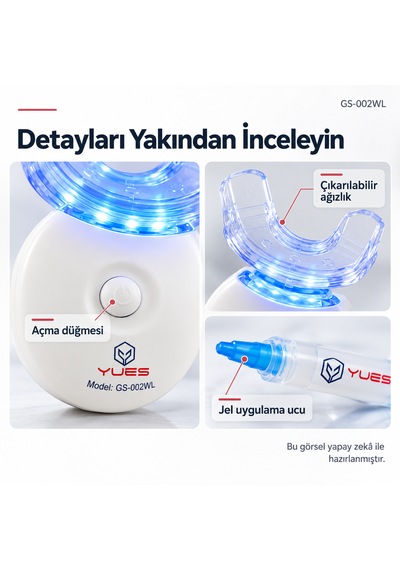 Yues Gs-002wl Led Diş Beyazlatma Seti 3 X 3 Ml Pap Jel