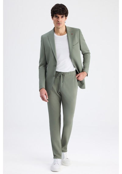 Twn Slim Fit Haki Armürlü Kumaş Ceket 6ec04bb01474m Çok Renkli