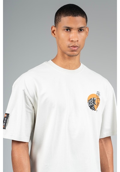 Maraton Sportswear Oversize Erkek Bisiklet Yaka Kısa Kol Basic Gümüş Gri T-shirt 23243-gümüş Gri