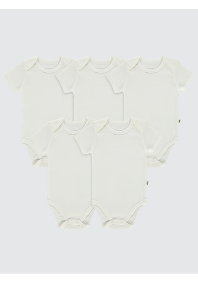 Civil Baby Bebek 5'li Çıtçıtlı Badi 12-36 Ay Beyaz
