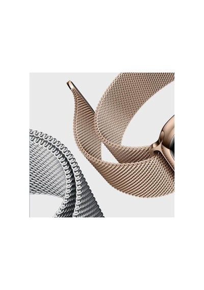 Apple Watch Uyumlu Hasır 38mm / 40mm Milanese Kordon Rose Gold