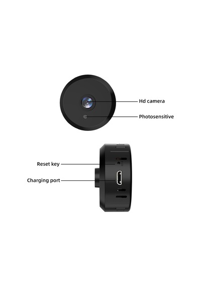 Cbtx X16 Pilsiz Mini Kamera App Kablosuz Wifi Kamera Desteği Kızılötesi Gece Görüş Modu