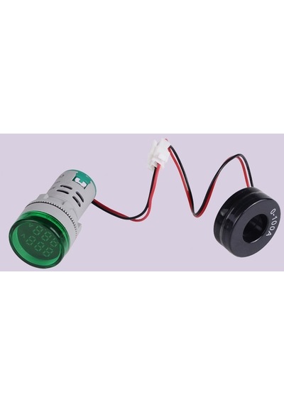 Çift Ekranlı Led Ac60-500v 0-100a Akım Göstergeli Yuvarlak Dijital Ac Voltmetre Ampermetre