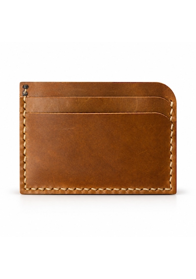 Oakco Leather Hakiki Deri Handmade Kahverengi-yeşil Kartlık Sütlü Kahverengi