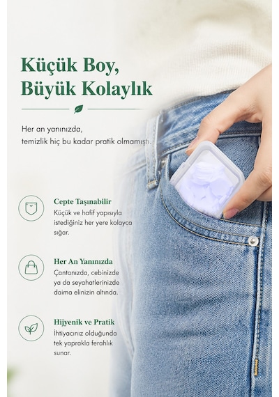 Mini Kağıt El Sabunu Parfümlü Taşınabilir Hijyen Sabunu Katı Sabun 100'lü Yaprak Sabun