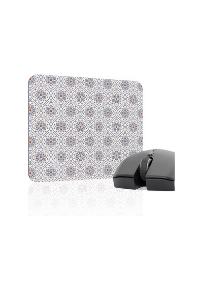 Türk Çini Desenleri Kaymaz Dikişli Kauçuk Oyuncu Mousepad V3 - 22x18 Gaming Mouse Pad Fare Altlığı