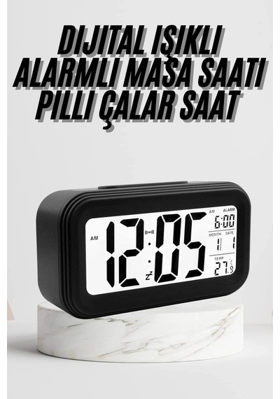 Hubrendy Kargo Dijital Masa Saati Termometre Takvim Led Ekran Pilli Ev Ofis Masası Diğer
