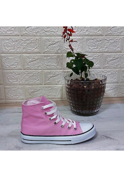 Fiyra 555 Pembe Uzun Unisex Sneaker Keten Spor Ayakkabı 001