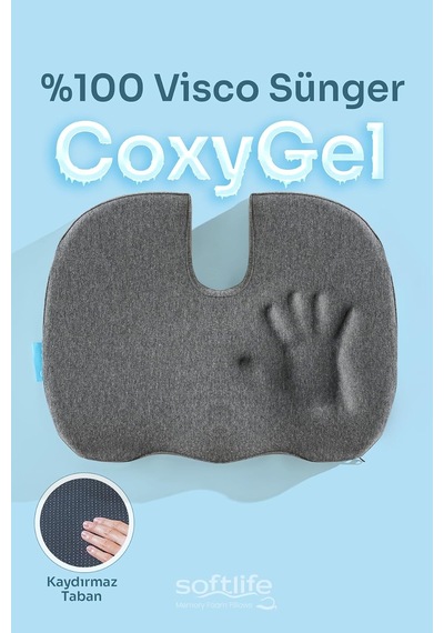 Coxygel Serinleten Visco Oturma Minderi Jelli Ortopedik Coccyx Kuyruk Sokumu Minderi 45x34x7cm Çok Renkli Coxygel Serinleten Visco Oturma Minderi Jelli Ortopedik Coccyx Kuyruk Sokumu Minderi 45x34x7cm Çok Renkli