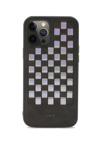 Teleplus Apple Uyumlu iPhone 12 Pro Max Kılıf Kajsa Preppie Serisi Spotlight Woven Kapak