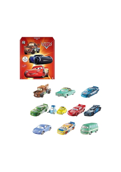 Mattel Disney Ve Pixar Cars 10'lu Metal Yarış Arabası Seti Hbw15