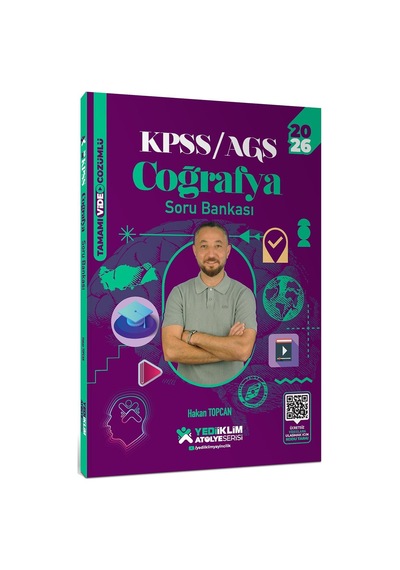 Yediiklim Yayınları 2026 Kpss Ags Atölye Serisi Genel Kültür Coğrafya Tamamı Video Çözümlü Soru Bankası