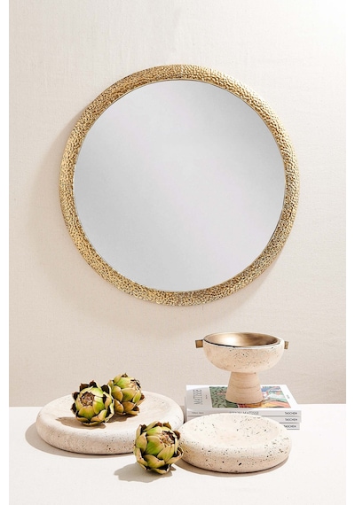 Pasabahce Dalga Ayna M Gold 67.5x67.5 Cm - 1 Adet Sarı