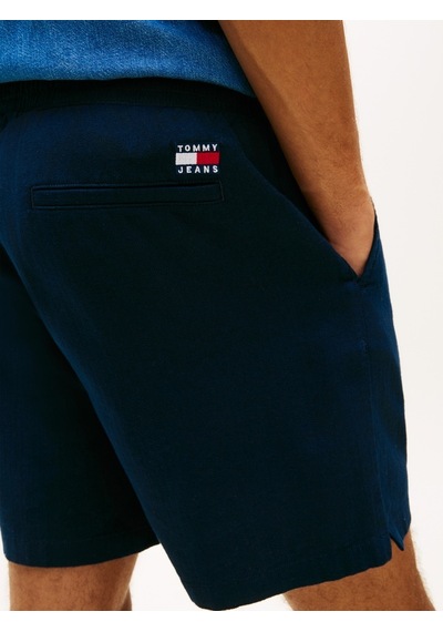 Tommy Hilfiger Tjm Lınen Blend Pull-on Short Erkek Mavi Şort - Dm0dm22825
