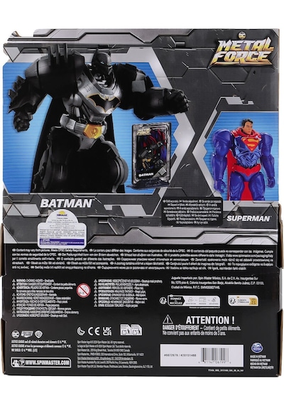 61996 Dc Metal Batman Force 30 Cm Batman - Superman - Spider - Man