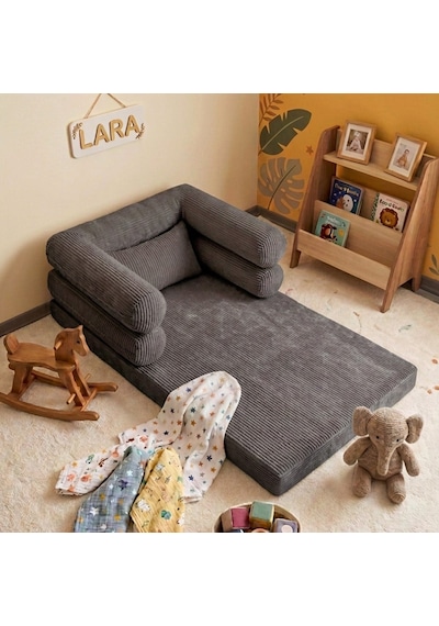 Miniwood Montessori Yatak Oyun Alanlı Bebek Yer Yatağı Sünger Çocuk Karyola 108 x 150 CM